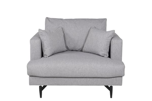 FURNLUX LÆNESTOL SOFIA GRÅ & SORT 104CM