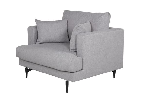 FURNLUX LÆNESTOL SOFIA GRÅ & SORT 104CM
