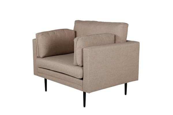 FURNLUX FÅTÖLJ BOM LJUSBRUN & SVART 110CM