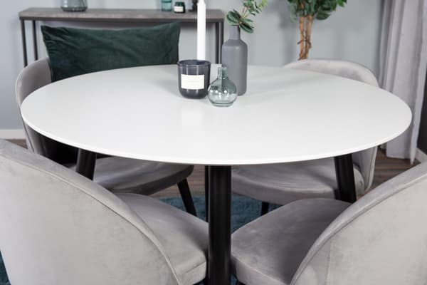 FURNLUX RUOKAPÖYTÄ PLAZA VALKOINEN & MUSTA 100CM