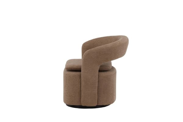 FURNLUX LÆNESTOL LAURBÆRBRUN & SORT 69CM