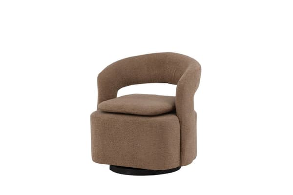 FURNLUX LÆNESTOL LAURBÆRBRUN & SORT 69CM