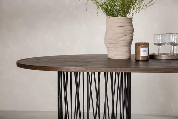 FURNLUX SPISEBORD STEN VALNØD & SORT 100CM