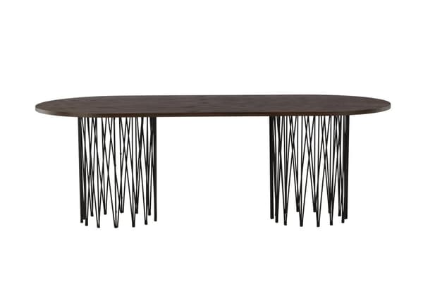 FURNLUX SPISEBORD STEN VALNØD & SORT 100CM
