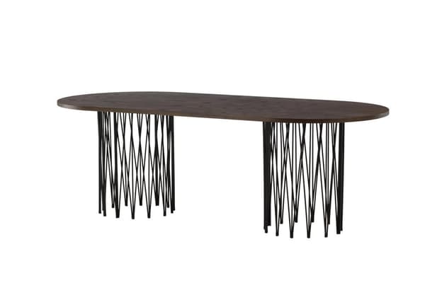 FURNLUX SPISEBORD STEN VALNØD & SORT 100CM
