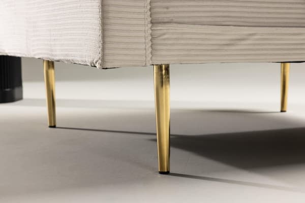 FURNLUX FÅTÖLJ BOOM CREME & GULD 110CM