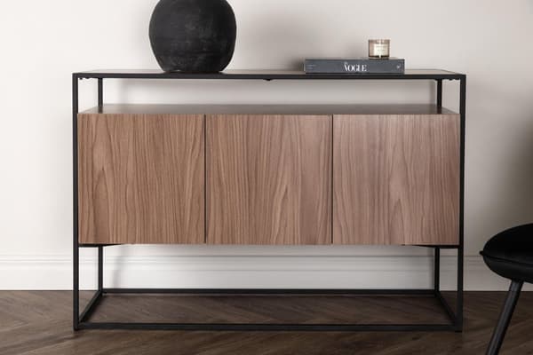 FURNLUX LIPASTO KINGSPORT PÄHKINÄPUU & MUSTA 120CM