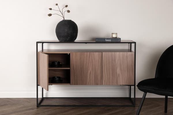 FURNLUX LIPASTO KINGSPORT PÄHKINÄPUU & MUSTA 120CM