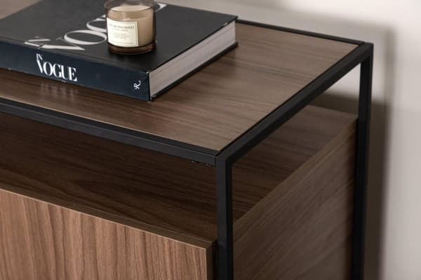 FURNLUX LIPASTO KINGSPORT PÄHKINÄPUU & MUSTA 120CM