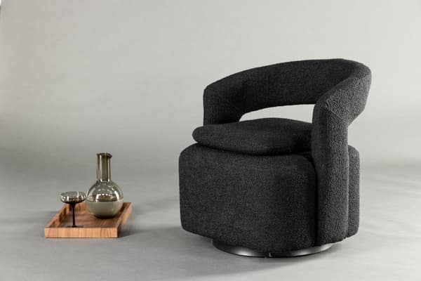 FURNLUX NOJATUOLI LAUREL MUSTA 69CM