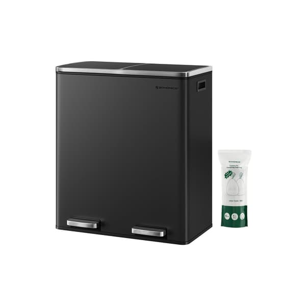 Avfallsbeholder 60 liter (2 x 30 L) svart