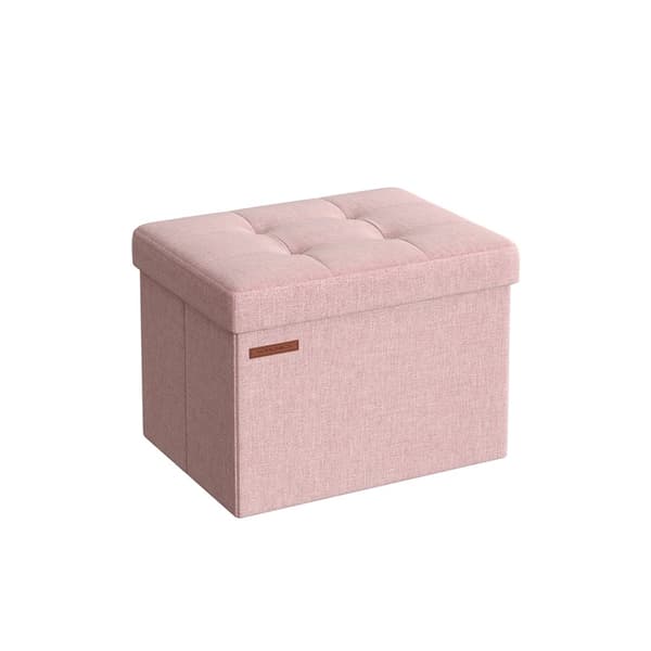 Bänk med förvaringsutrymme pastellrosa