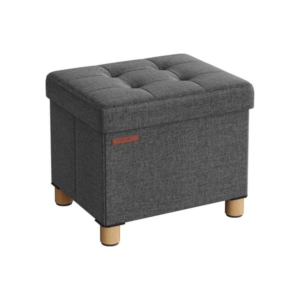 Klapbænk 32 x 40 x 33,5 cm med opbevaringsplads mørkegrå