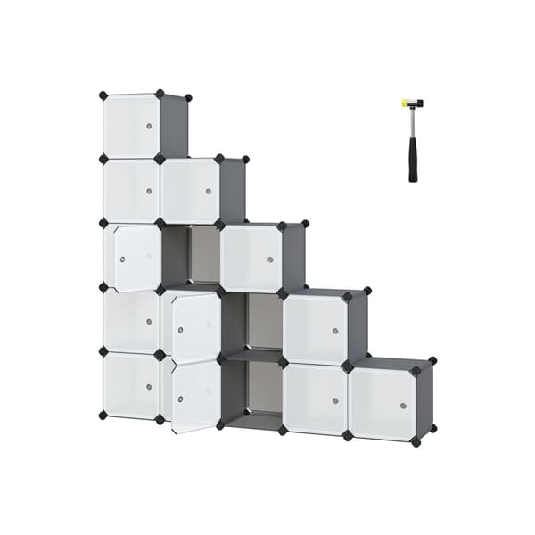 Reolsystemsæt med 16 kuber