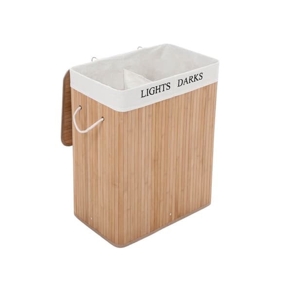 Bambus skittentøyskurv 100 L