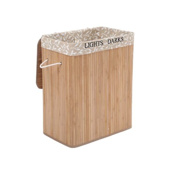 Bambus skittentøyskurv 100 L