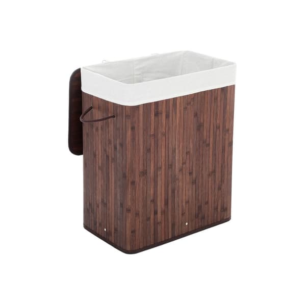 Pyykkikori bambu 100 L ruskea 1 lokero