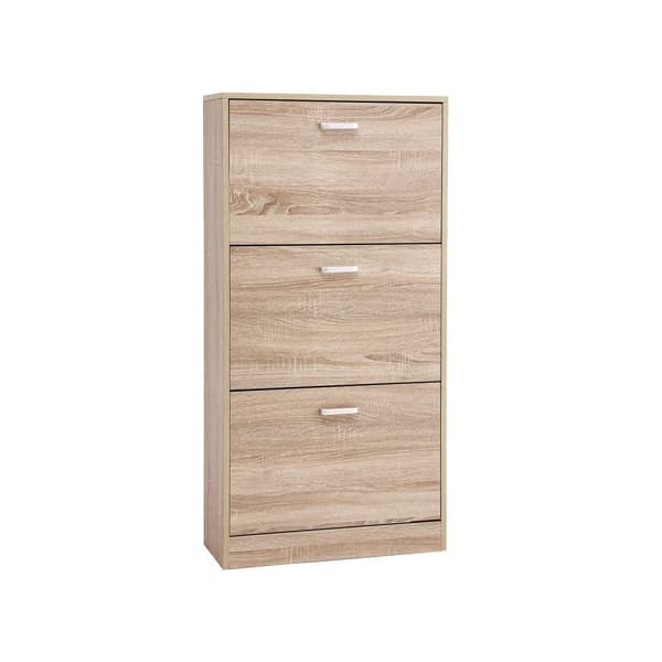 Skoskåp med 3 dörrar, trälook