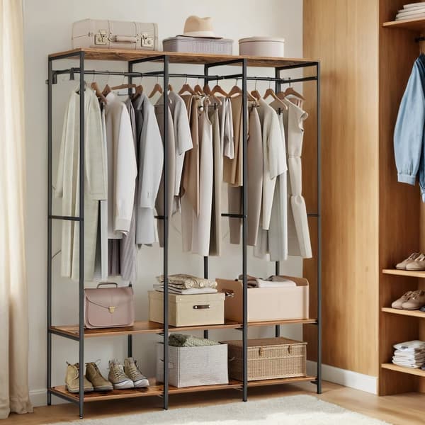 åben garderobe, tøjstativ, garderobe med tøjstativ