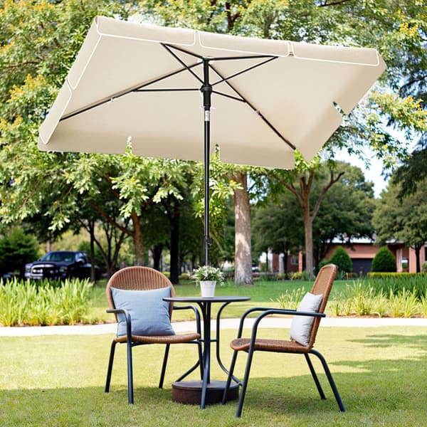Parasoll 230 x 150 cm, balkongparasoll UPF 50+, solskydd