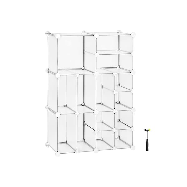 DIY-hyllsystem 14 fack vitt