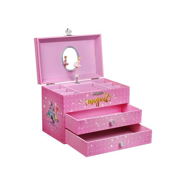 Speldosa "Magiskt slott" Rosa