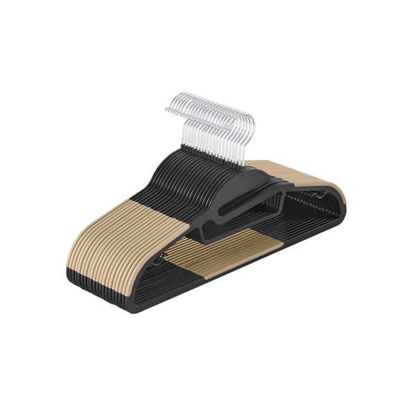Plastikbøjler 20 stk. sortbrune