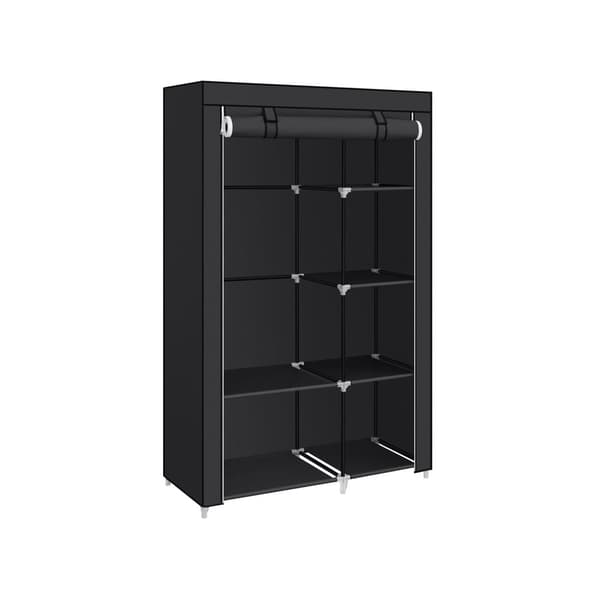 Stoffgarderobe med klesstang