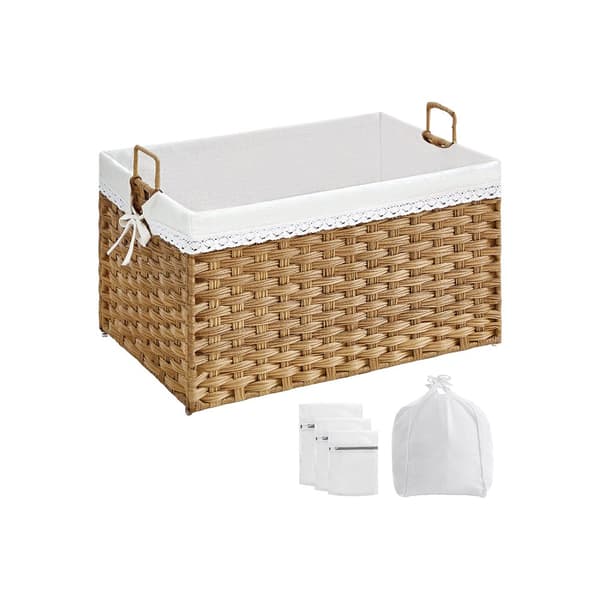 Vasketøjskurv 75L naturfarvet