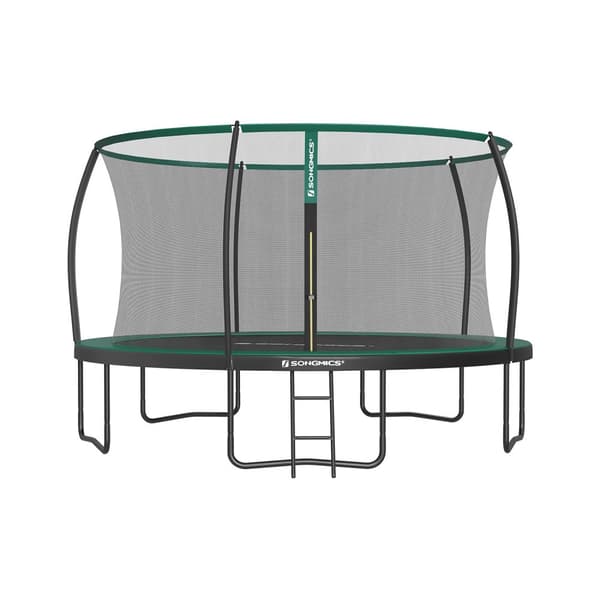Trampolin Ø 427 cm med innernät svart-mörkgrön