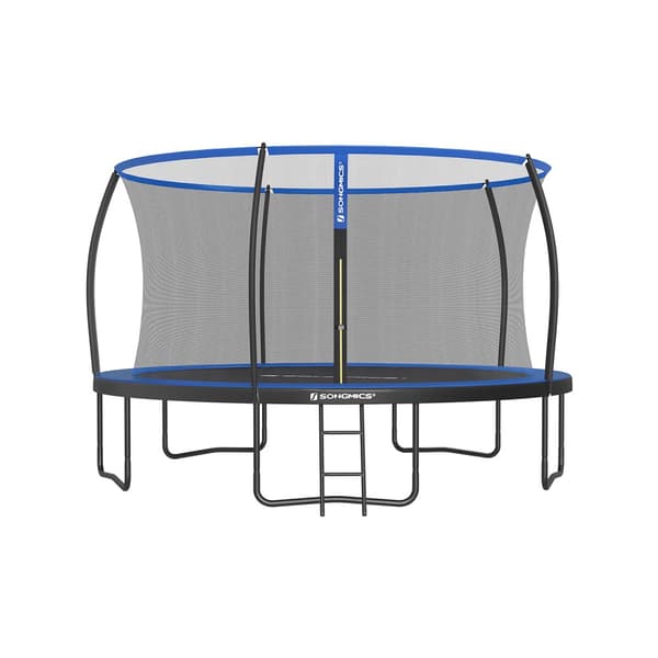 Trampolin Ø 427 cm med innernät svartblå