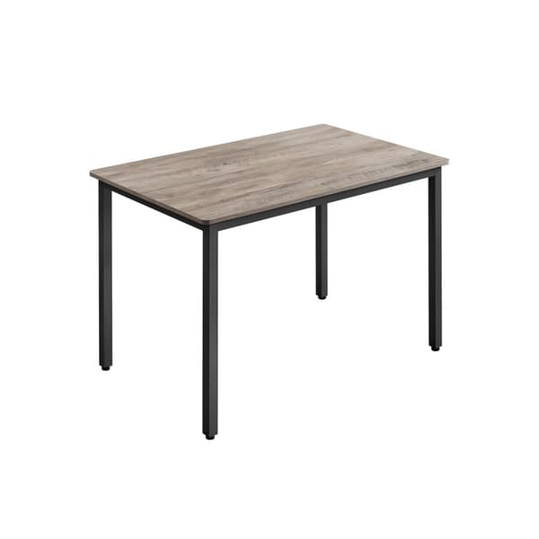 Matbord 70 x 110 x 77 cm gråmelerat-mattsvart