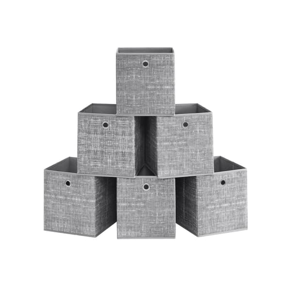 Förvaringslåda 26 cm 6-pack gråmelerad