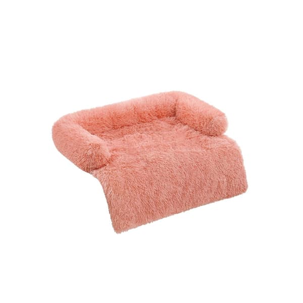 Hundeseng XL plysj 110 x 95 x 18 cm rosa