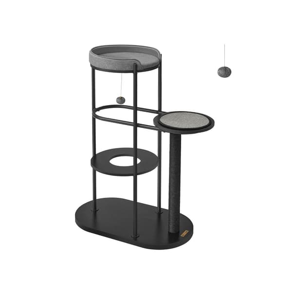 Klösträ 111 cm hög med sisalstolpe klassisk svart