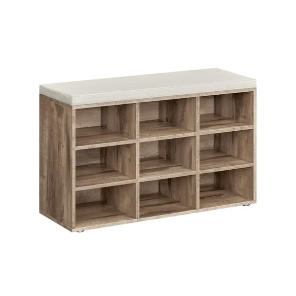 Kenkäteline istuimella 30,3 x 78,5 x 48 cm kamelinruskea