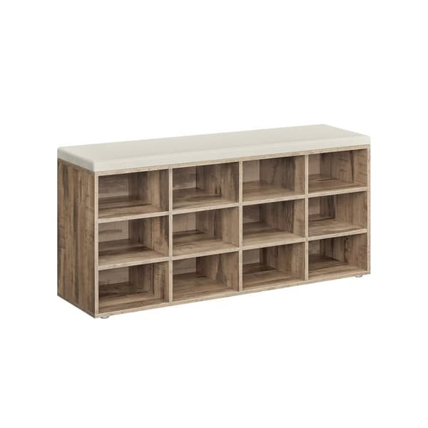 Skohylla med sits 30,3 x 104 x 48 cm kamelbrun