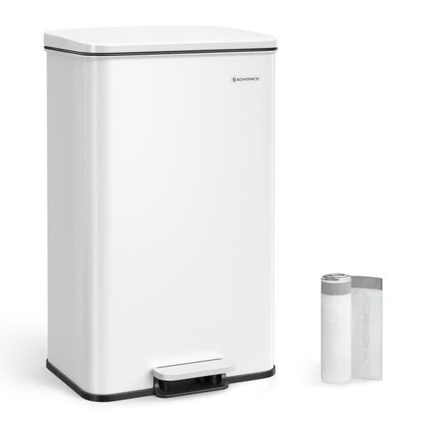 Køkkenaffaldsspand 40 liter pedalspand hvid