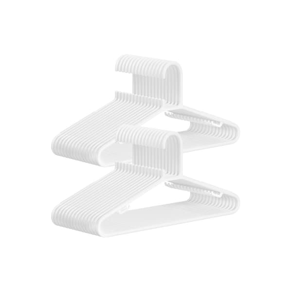 Plastgalgar, set med 30 st, lätta, vita