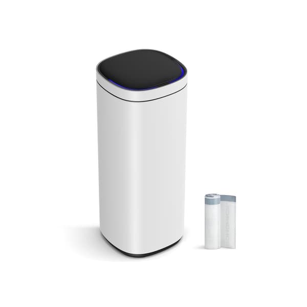 Papperskorg med rörelsesensor kök 50 L vit