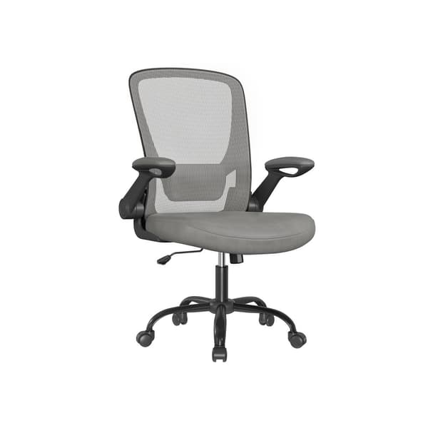 Kontorstol ergonomisk gyngefunktion armlæn duegrå