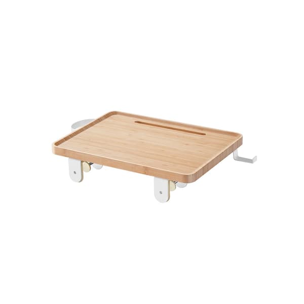 Hängande nattduksbord med mugghållare, naturbeige