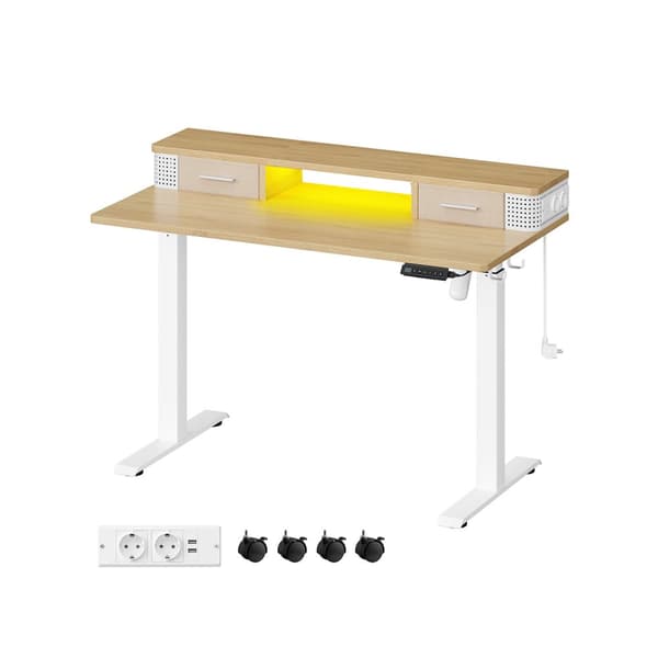 Høydejusterbart og elektrisk skrivebord 60 x 120 x (72-120) cm