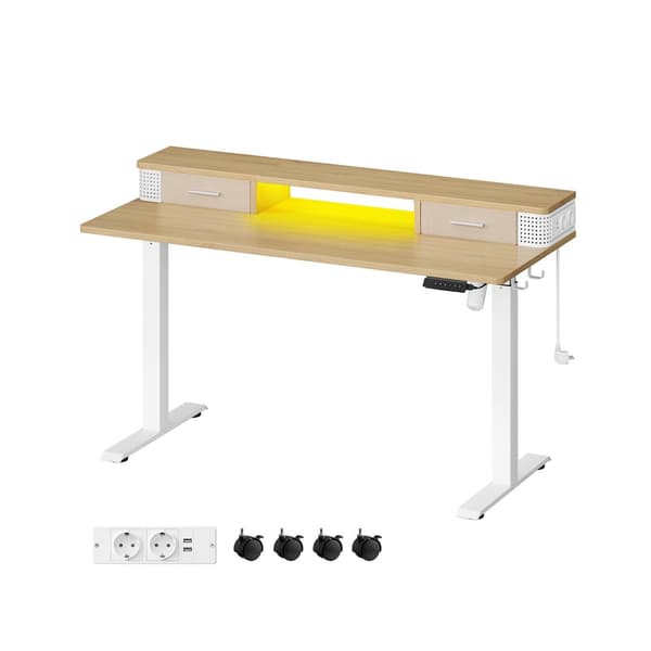 Höjdjusterbart och elektriskt skrivbord 60 x 140 x (72-120) cm