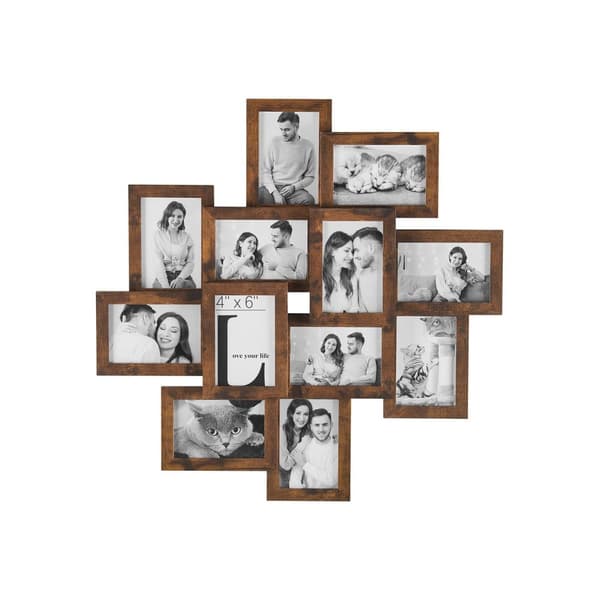 12 fotorammer for veggdekorasjon av 10 x 15 cm bilder