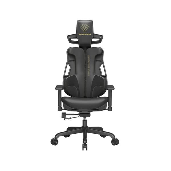 Gamingstol med nackstöd och armstöd i kolsvart