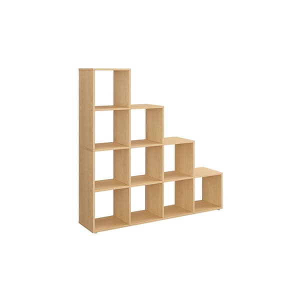 Bokhylla med 10 fack 29 x 129,5 x 129,5 cm ekbeige