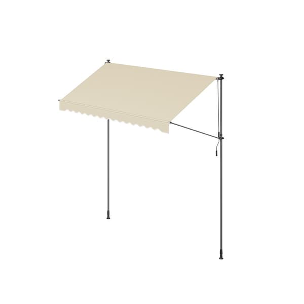 Klämmarkis med vev 300 x 120 cm beige