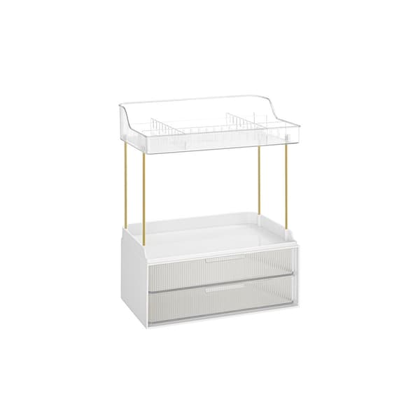 Sminkeorganisator 4 nivåer 20 x 32 x 39,1 cm, gjennomsiktig