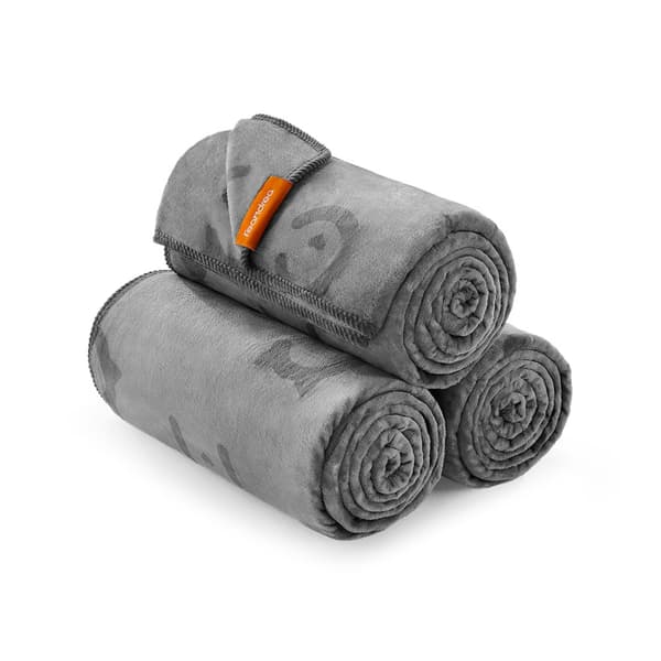 Hundeteppe sett med 3 XXL vaskbar skifergrå